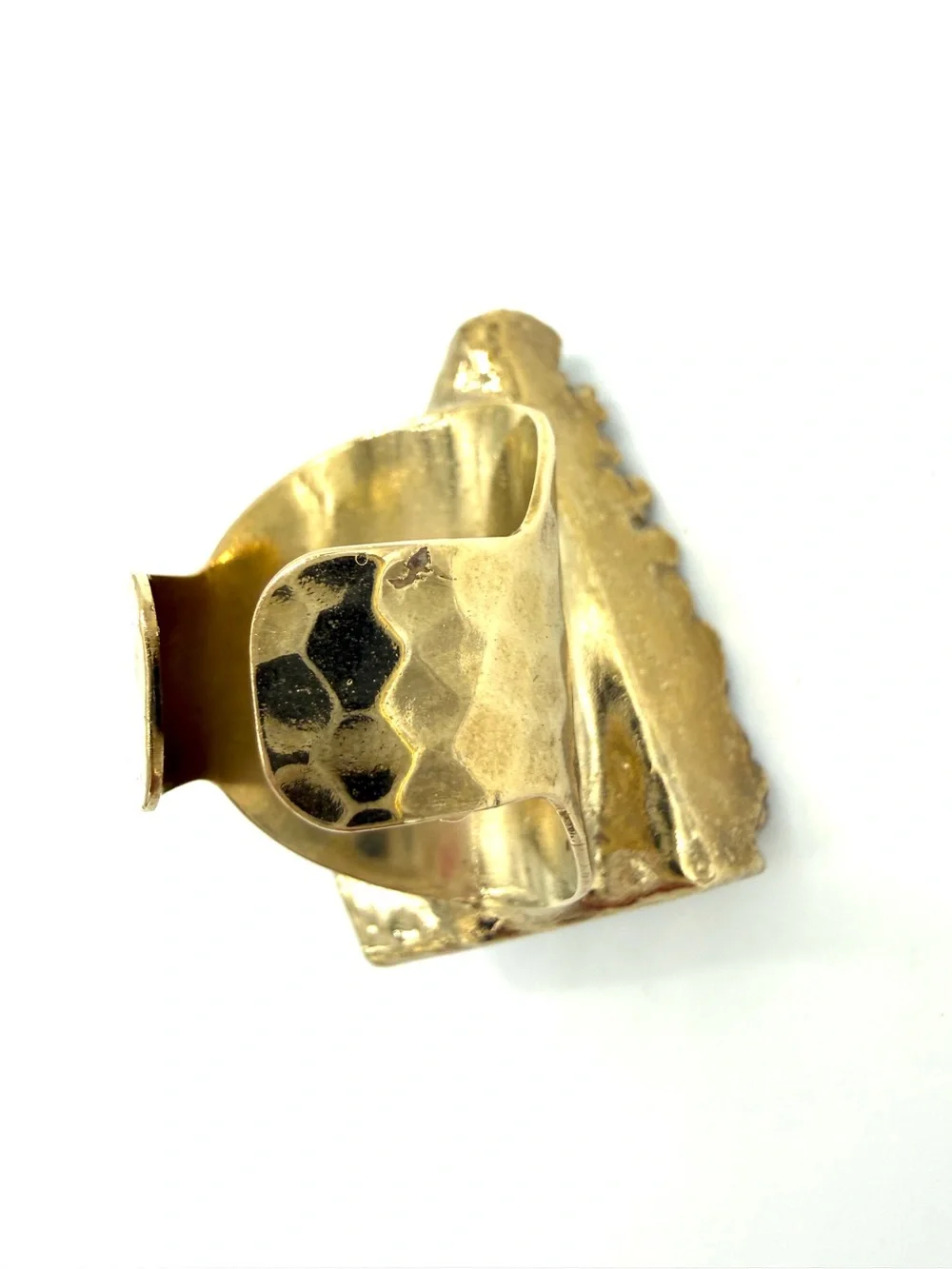 NWOT Gold-Tone Pink Druzy Statement Ring